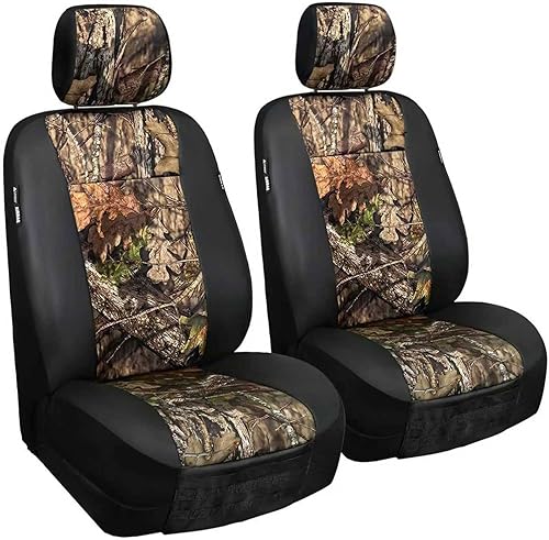 LPI Truck Mossy Oak - Fundas de asiento de automóvil resistentes para asientos delanteros se adapta a sedanes y SUV, incluye bolsillos de