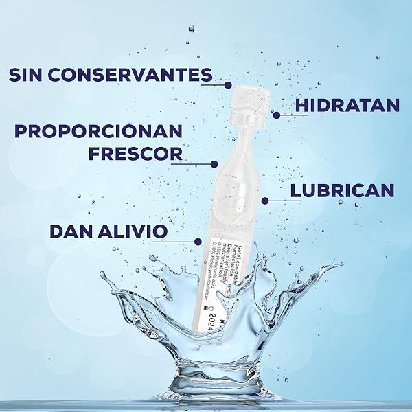 EYE DISCOVER, Gotas Ojos Secos Monodosis con Doble Humectación, Lágrimas Artificiales con Ácido Hialurónico e Hidroxietilcelulosa, Hidratantes, sin Conservantes, 20 Viales Monodosis de 0,35 ml - 3