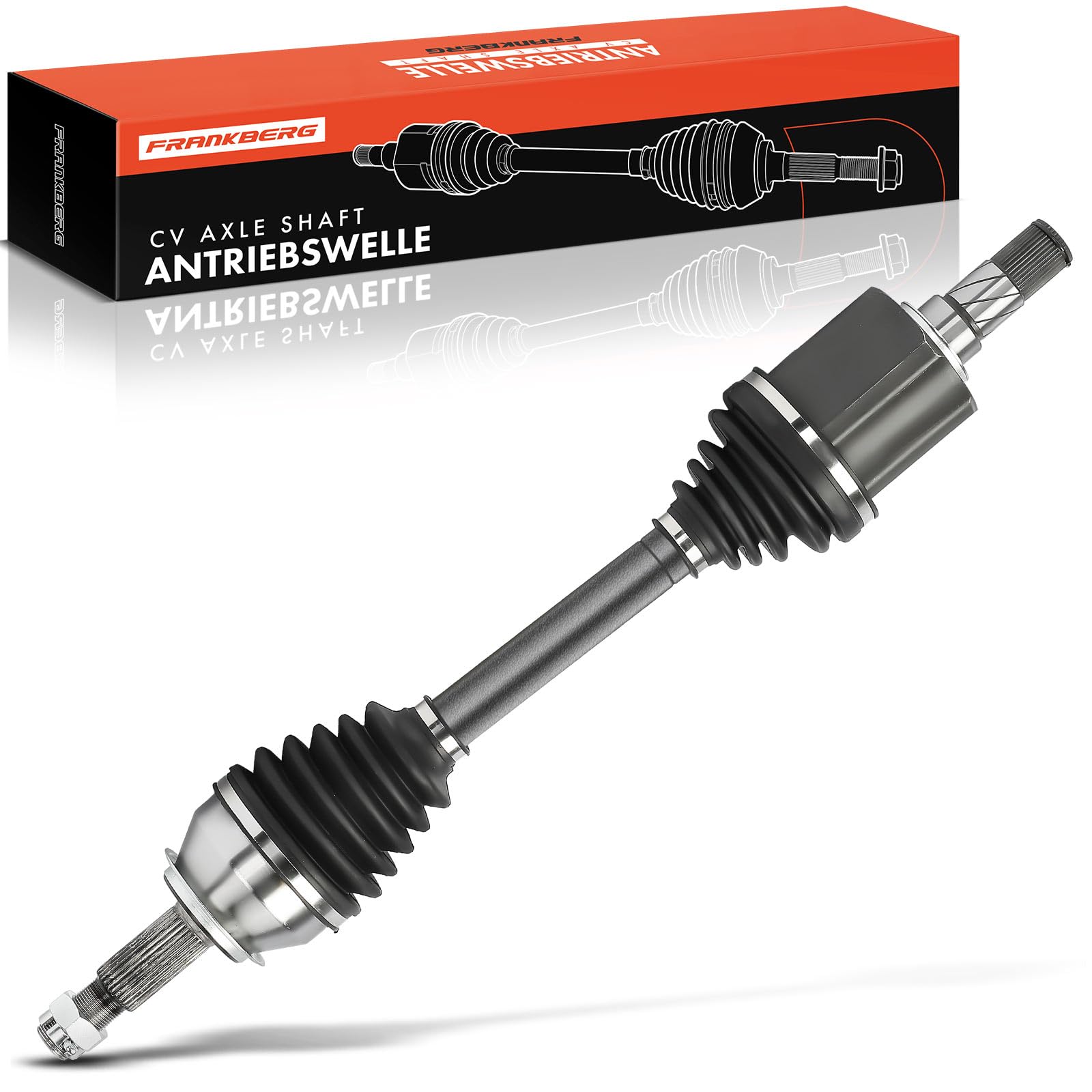 Frankberg Eje motriz Eje de transmisión Caja de cambios manual sin ABS Ring Eje delantero Izquierda Compatible con Qashqai II SUV J11 J11 2013-2025 Replace# 391014EB0A