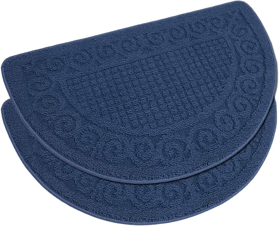 VANZAVANZU Kitchen Rugs, 2 Pack 31"x19" Kitchen Mats, Half Moon Round