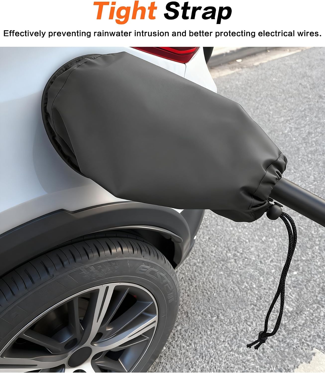 IZTOSS EV Charger Cover, Waterproof Charging Port Cover, Double-Sided, Rain Sun UV Snow Protection, Magnetic Adsorption Universal for Most Electric Cars