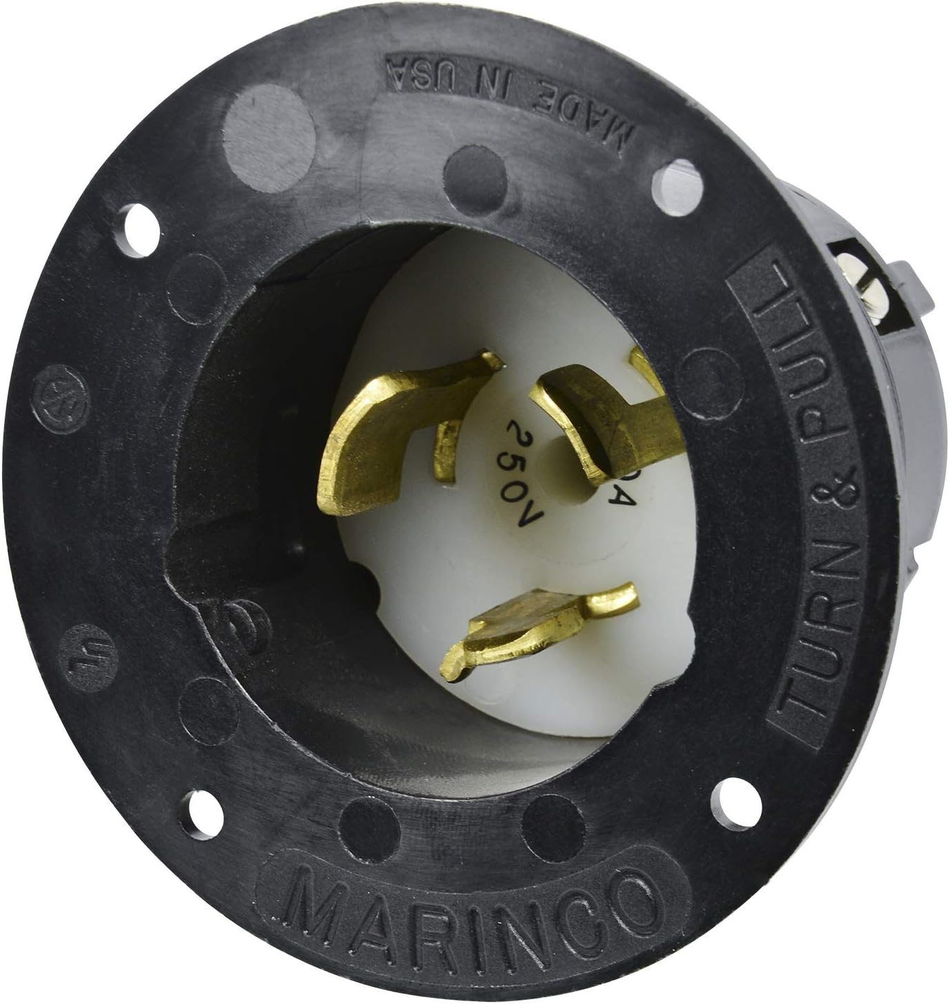 CS8275, Marinco, Flanged Inlet 50A 2P3W 250V