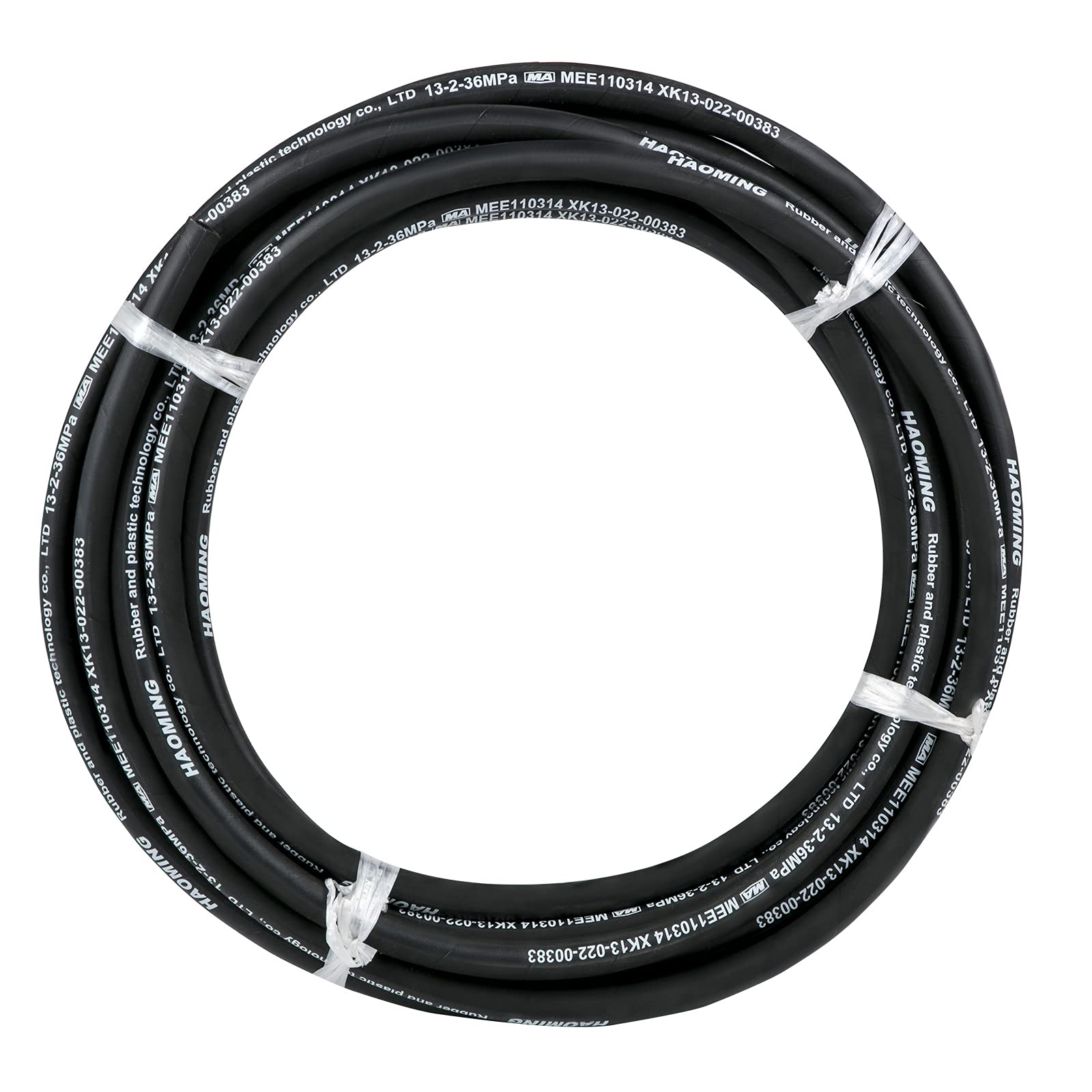 VEVOR Hydraulikschlauch, 15 m Gummi-Hydraulikölschläuche mit 2 hochfesten Stahldrahtgeflechten, Innendurchmesser 1/2 Zoll, 5000 PSI, Großpackungen -40 °F bis 250 °F, flexibler Schlauch