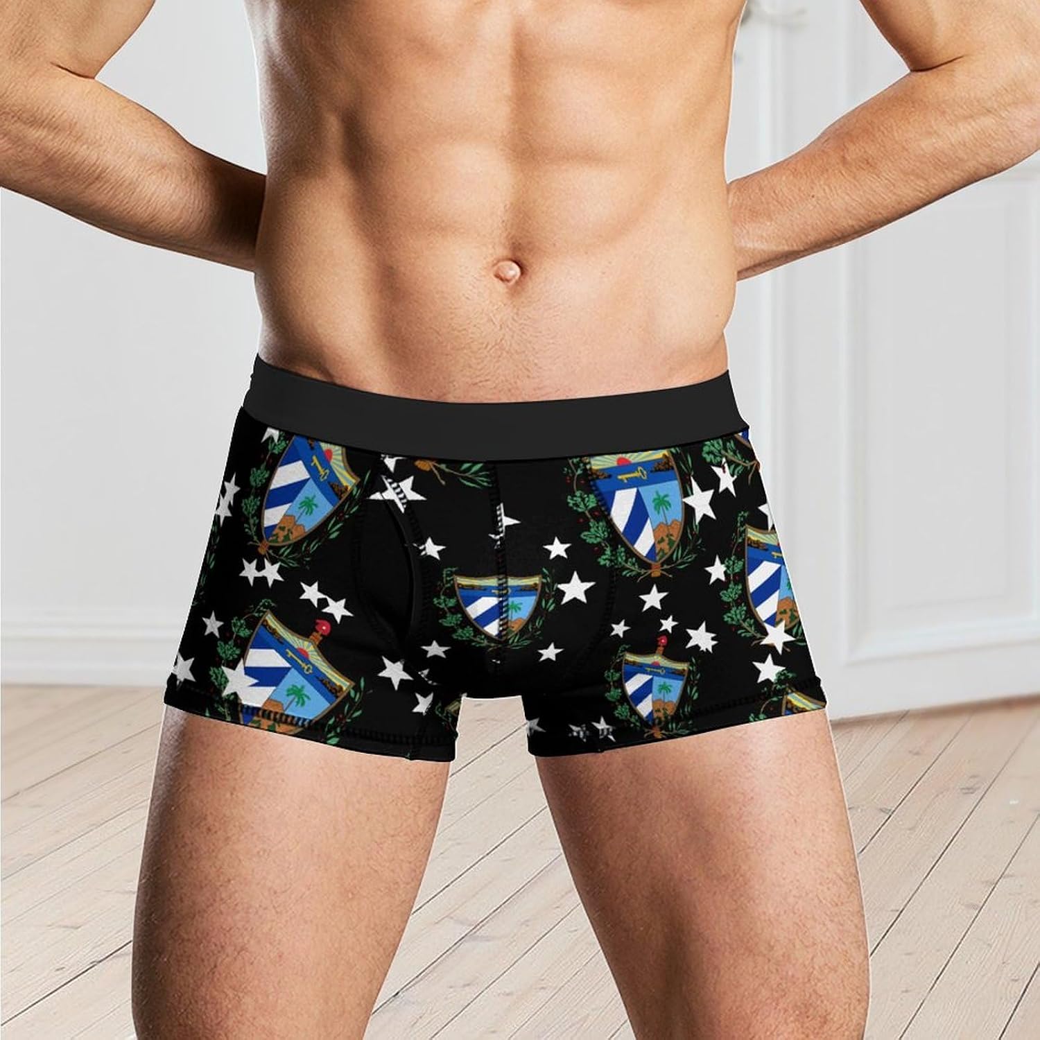 Cuban Coat of Arms Cuba Symbol Men's Underwear Soft Novelty Boxer Briefs Underpants Shorts Trunks