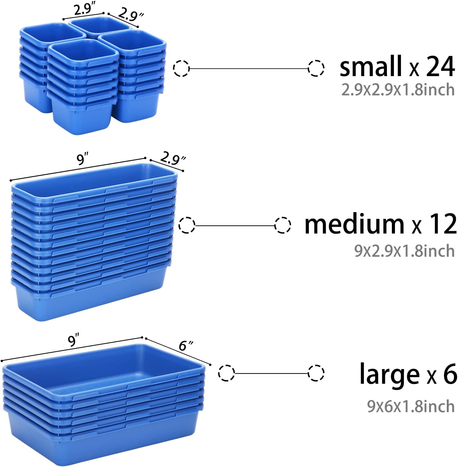 Buy 42 Pack Tool Box Organizer Tool Tray Dividers, Rolling Tool Chest