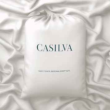 CASILVA Eucalyptus Sheets, Softer Than Silk Fibers, King Sheet Set | Infused with Silver for Anti-Odor, More Cooling Than Cotton, Perfect for Hot Sleepers & Sensitive Skin