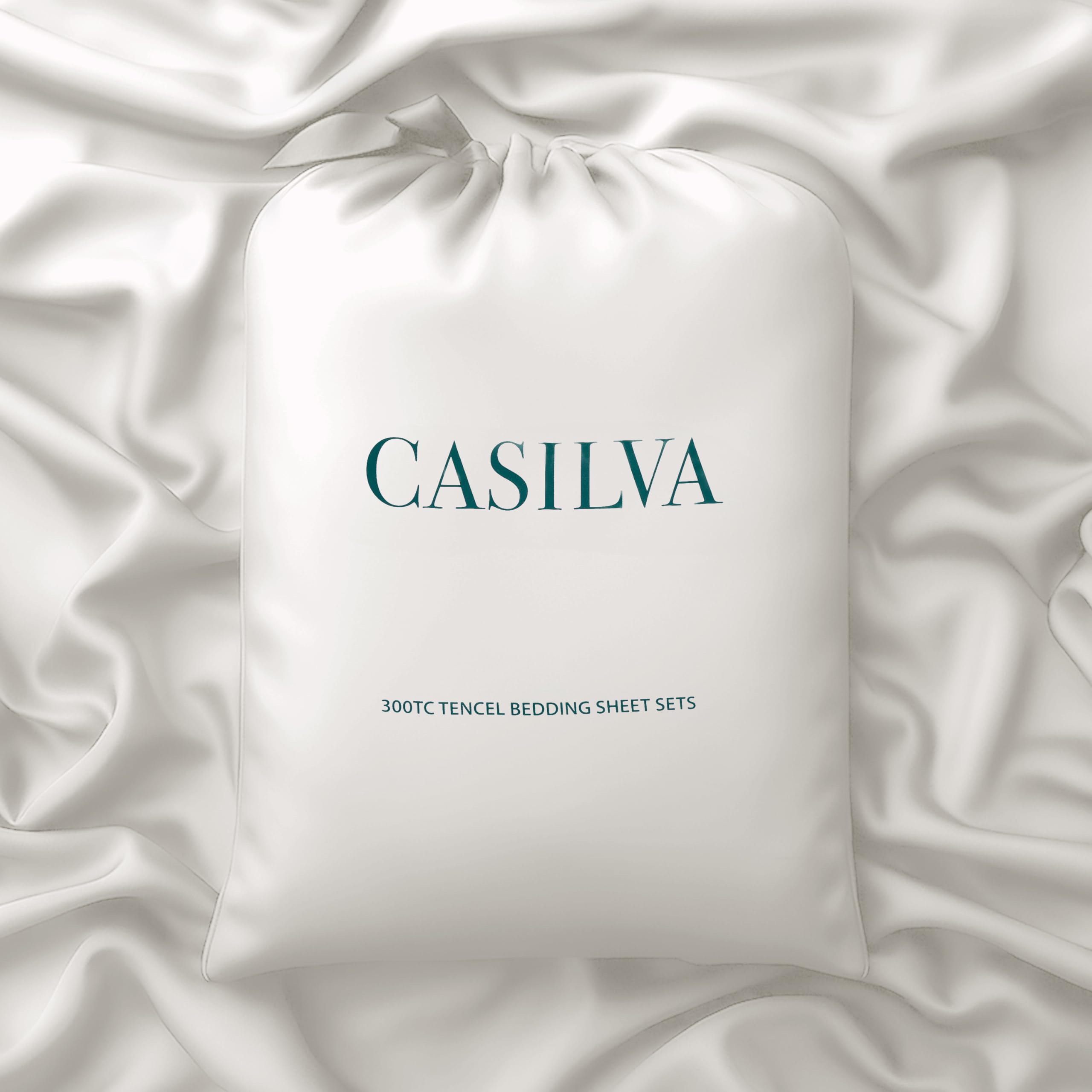 CASILVA Eucalyptus Sheets - Infused with Silver for Anti-Odor, Softer Than Silk Fibers, More Cooling Than Cotton - Perfect for Hot Sleepers &