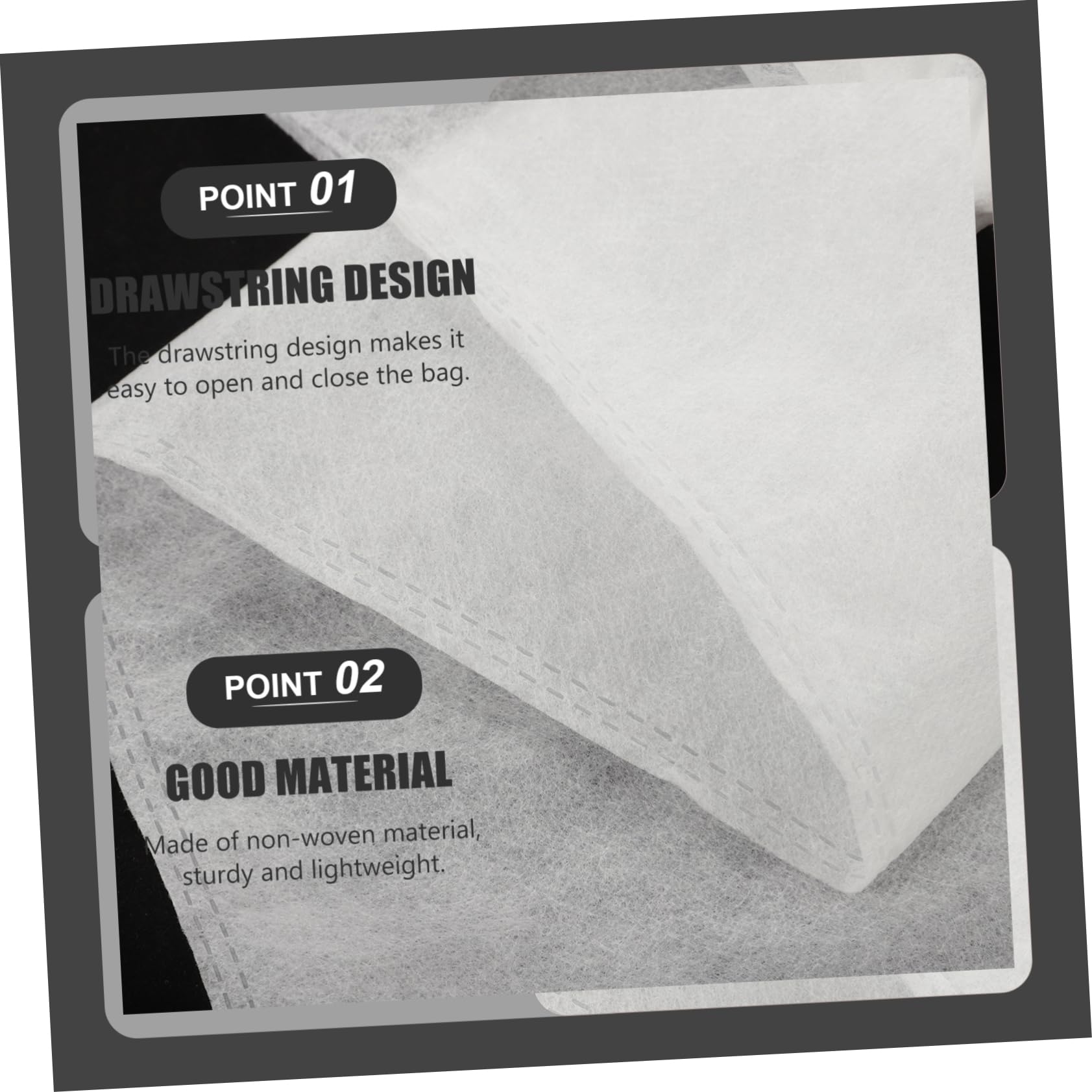 BESTYASH 50 Sacchetti Porta Scarpe da Viaggio Bianco Non Tessuto Organizer per Scarpe da Casa e Viaggio, Protezione Polvere, Confezione da 50 Pezzi