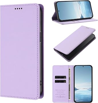 Cover Compatible with Doogee Blade GT 5G,Compatible with Doogee Blade GT 5G PU + Matte TPU Magnetic Snap Wallet Phone Case Purple