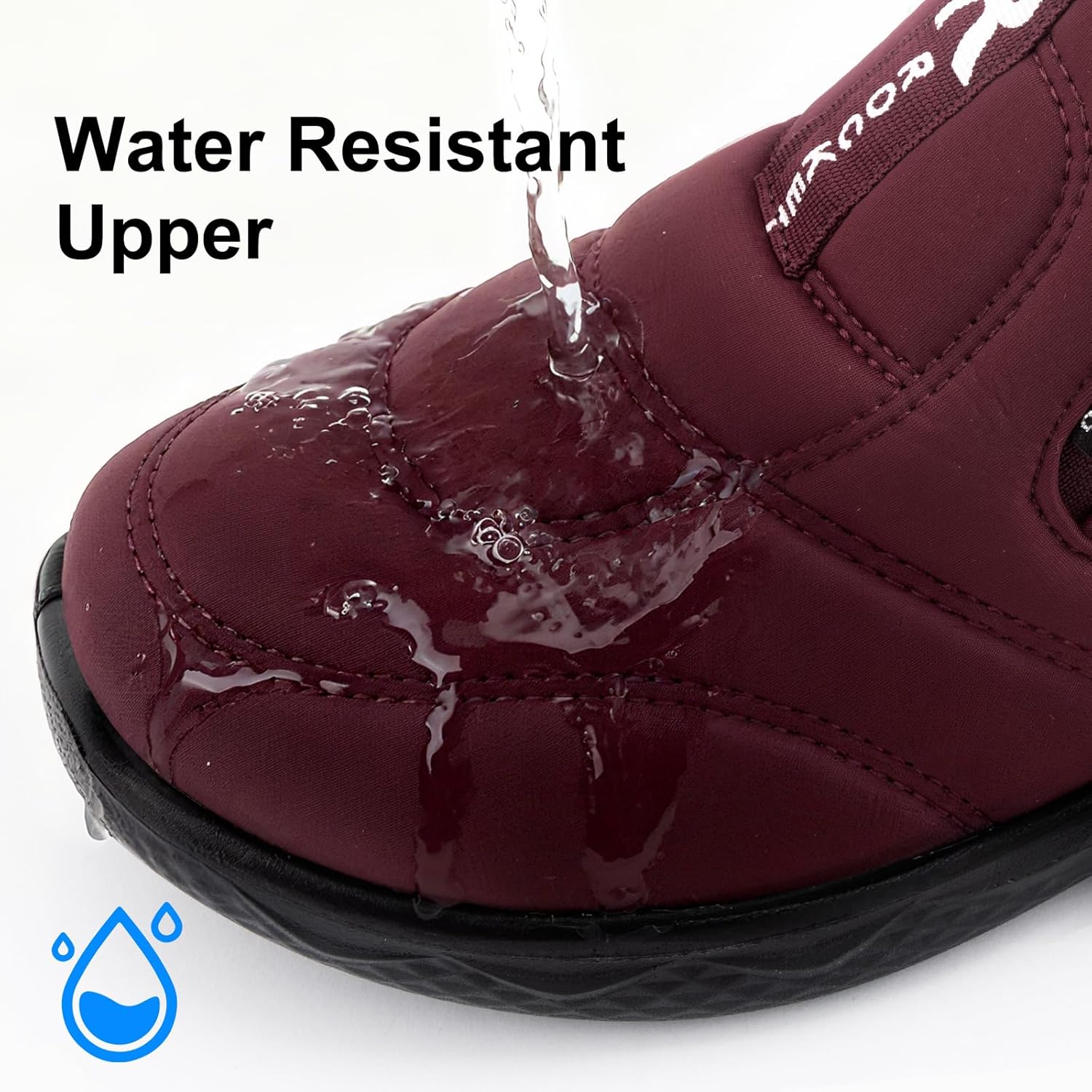 STUNAHOME Womens Winter Boots Water Resistant Fur Lined Outdoor Snow Ankle Boot Slip On Shoes