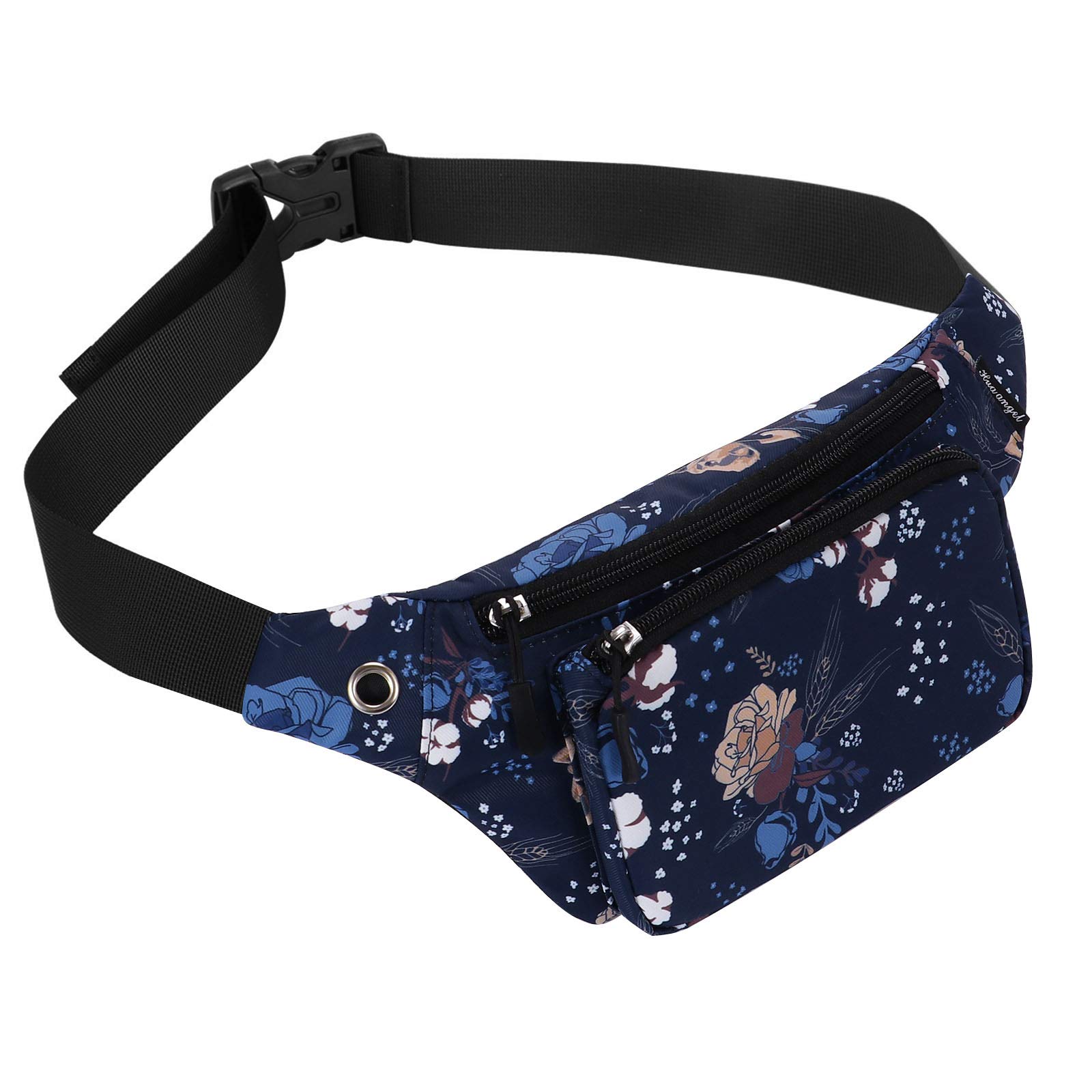 HUA ANGEL Fanny Pack for Women & Men - Crossbody Waist Bag Lightweight Belt Bum Bag for Sports, Travel, Hiking, Everyday Use