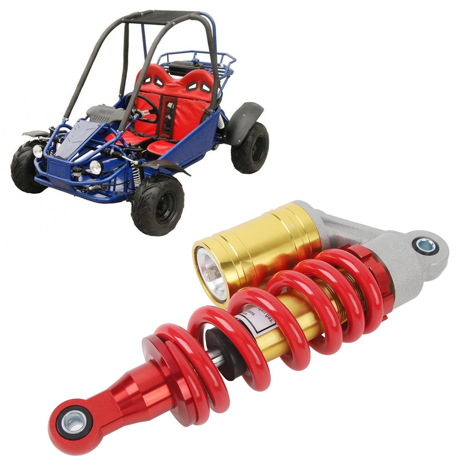 270mm Regulowany Amortyzator Sprężynowy do Dirt Pitbike Atv Quad Gokart, Wodoodporny ze Stopu Aluminium, Odporny na rdzę