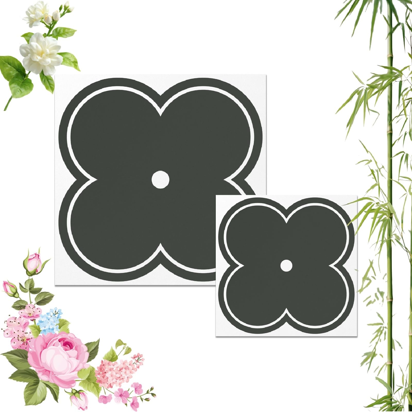 Self-Adhesive Wood Pattern Floor Tiles, 20pcs-30x30cm Vintage Floral Self Adhesive Vinyl Tile, Waterproof Removable Wall Floor Decal for Bathroom Kitchen Bedroom (10pcs-20x20cm,PTS96)