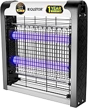 CASTOR M02IK Insect Catcher Machine, Portable LED Lamp, Compact Fly Trap for Home, Electric Insect Killer Indoor & Outdoor (Silver)