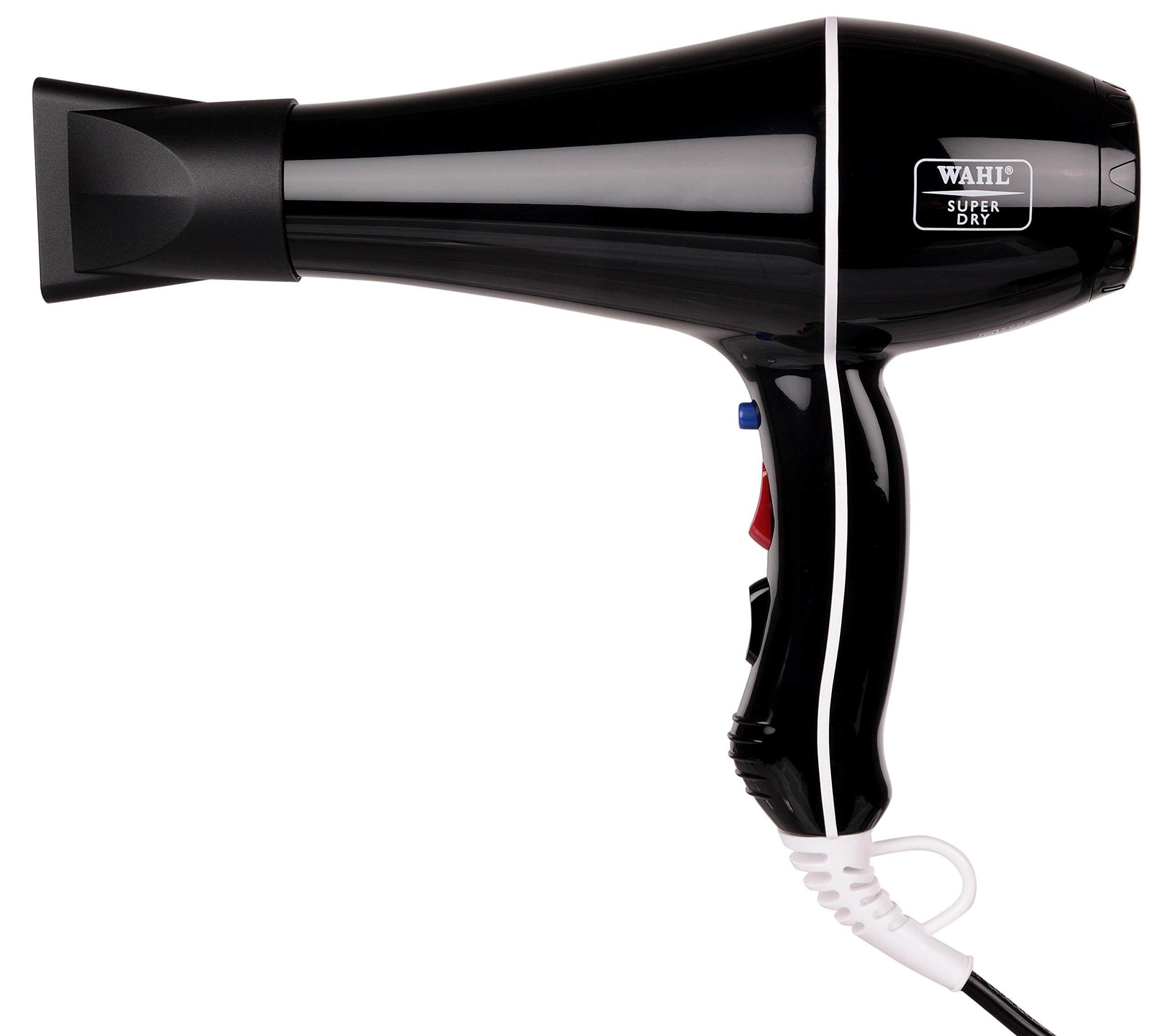 5439-024 Super Dry Professional 2000 Watts Ionic Hair Dryer with Tourmaline Technology, 3 Heat Settings & 2 Speed Settings & Cool Shot Button - Black