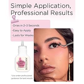 BEYELIAN Sensitive Lash Cluster Glue,Strong Hold Eyelash Extension Black Glue Long Lasting 3-4 Weeks Waterproof & Hypoallergenic Formaldehyde-Free for Open Eyes DIY or Professional(5ML)