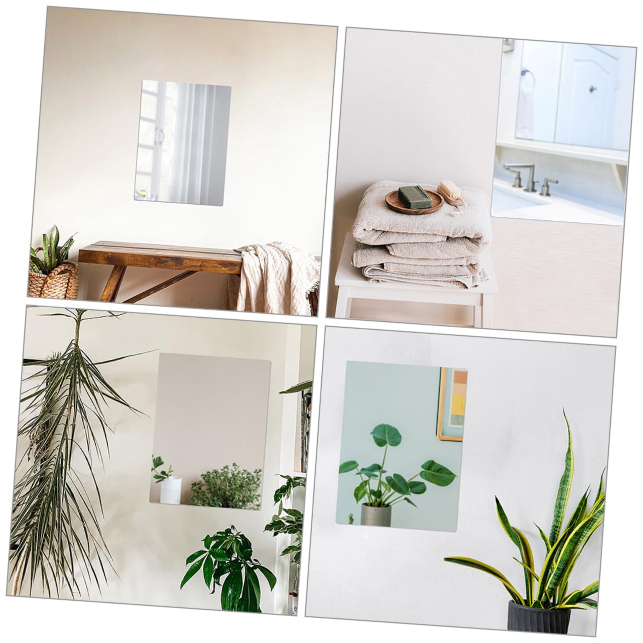 VALICLUD 4 pezzi Adesivo Acrilico da Facile Installazione Foratura per Bagno e Camera da Superficie e Facile da