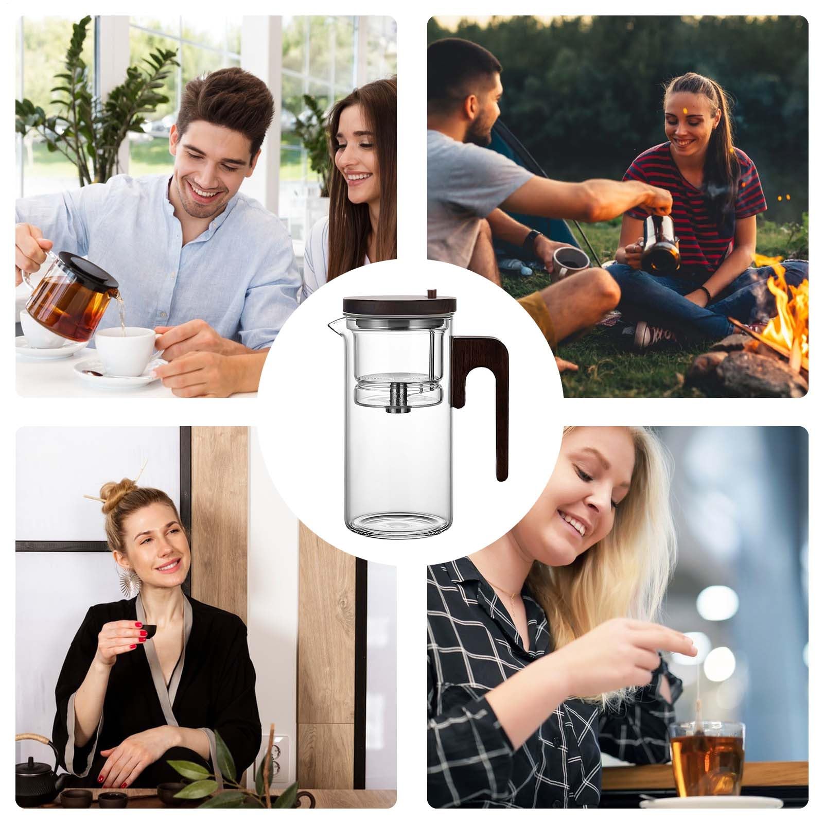 Generisch Botella infusor de té – Madera &, 10 x 8,5 x 17 cm taza infusor | mango ergonómico | a prueba de fugas extraíble Oficina, Viaje, Casa, Gimnasio, Infusión de té de viaje, bebidas