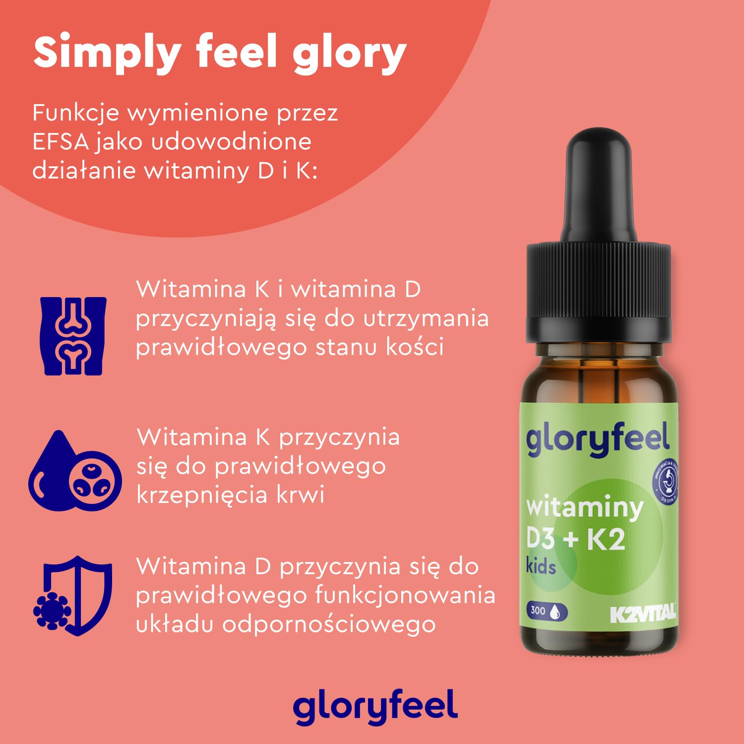 Witamina D3 K2 krople dla dzieci - 25 µg witaminy K (K2VITAL® od Kappa) i 500 j.m. witaminy D - dla odporności, kości i zębów dzieci * - 100% wegańskie, 10 miesięcy zapasu - testowane laboratoryjnie