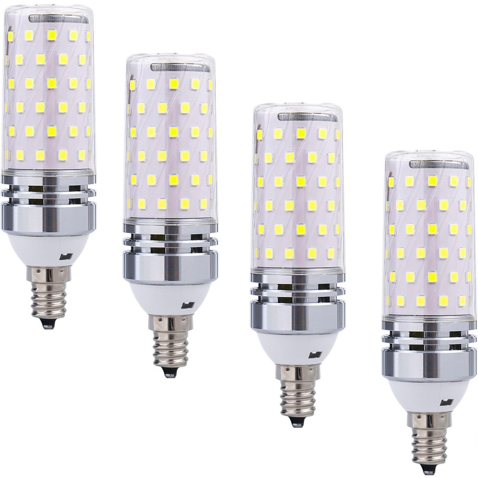 ampoule, Ampoule LED E12 12 W, 85-265 V, équivalent halogène 120, culot à vis, 1200 lm, non dimmable, lot de 4(Cool White,16W)