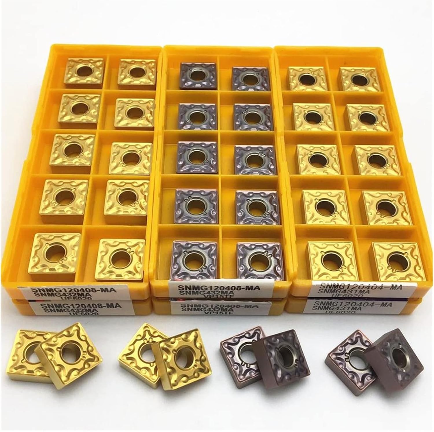 Carbide Milling Cutter SNMG120408 SNMG120404 MA VP15TF UE6020 US735 External Turning Tool Carbide Insert Turning Insert CNC Tool (Angle : SNMG120408 MA US735, Shank Diameter : 10PCS(1box))