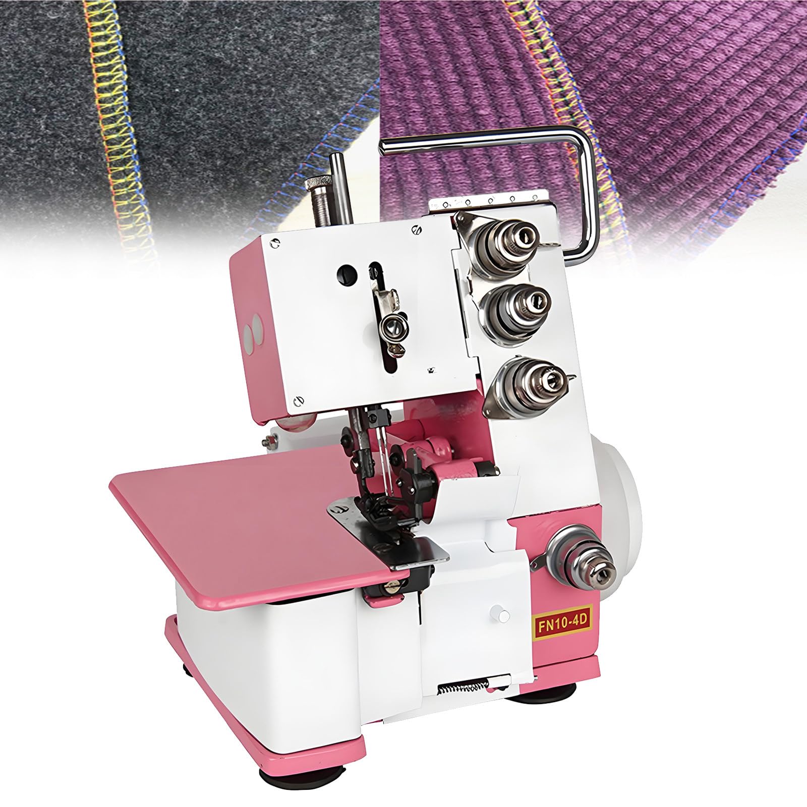 YXZYFPP Four Threads Portable Sewing Machine Metal Frame Serger Four Thread Lockstitch Sewing Machine Machine Small Desktop Overlock Machine for Beginners