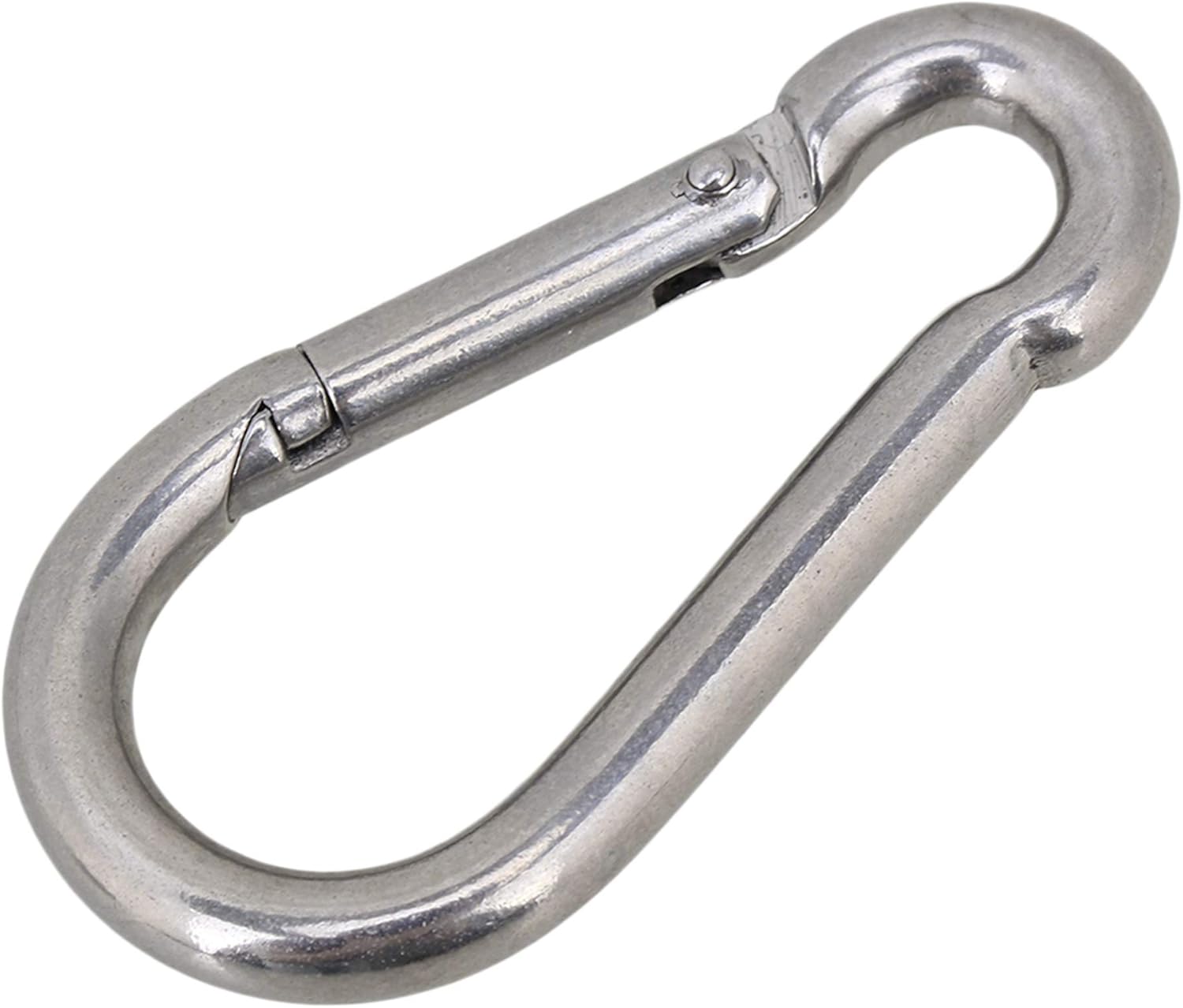 CNBTR M6 60mm 304 Stainless Steel Multifunctional Spring Snap Hook Quick Link Ring Set of 50