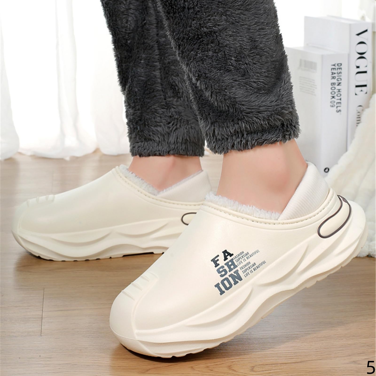 Pantofole Donna Men's Cotton Shoes Winter Step Shit Feeling Warm Thickened Soft Sole Non-slip Waterproof Cold-proof Snow Boots