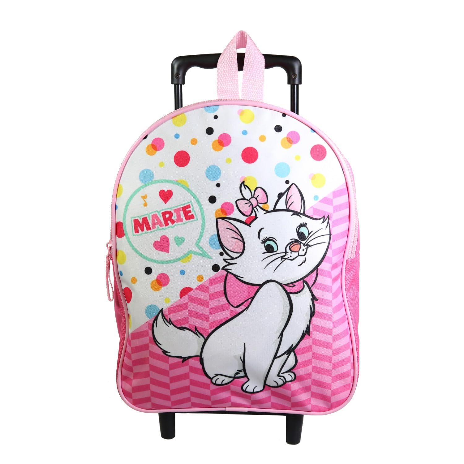 BAGTROTTER Zaino Con Ruote Da 31 Cm Per Bambini – Design Kindergarten Con Motivo Panda Nero, Chiusura A Cerniera