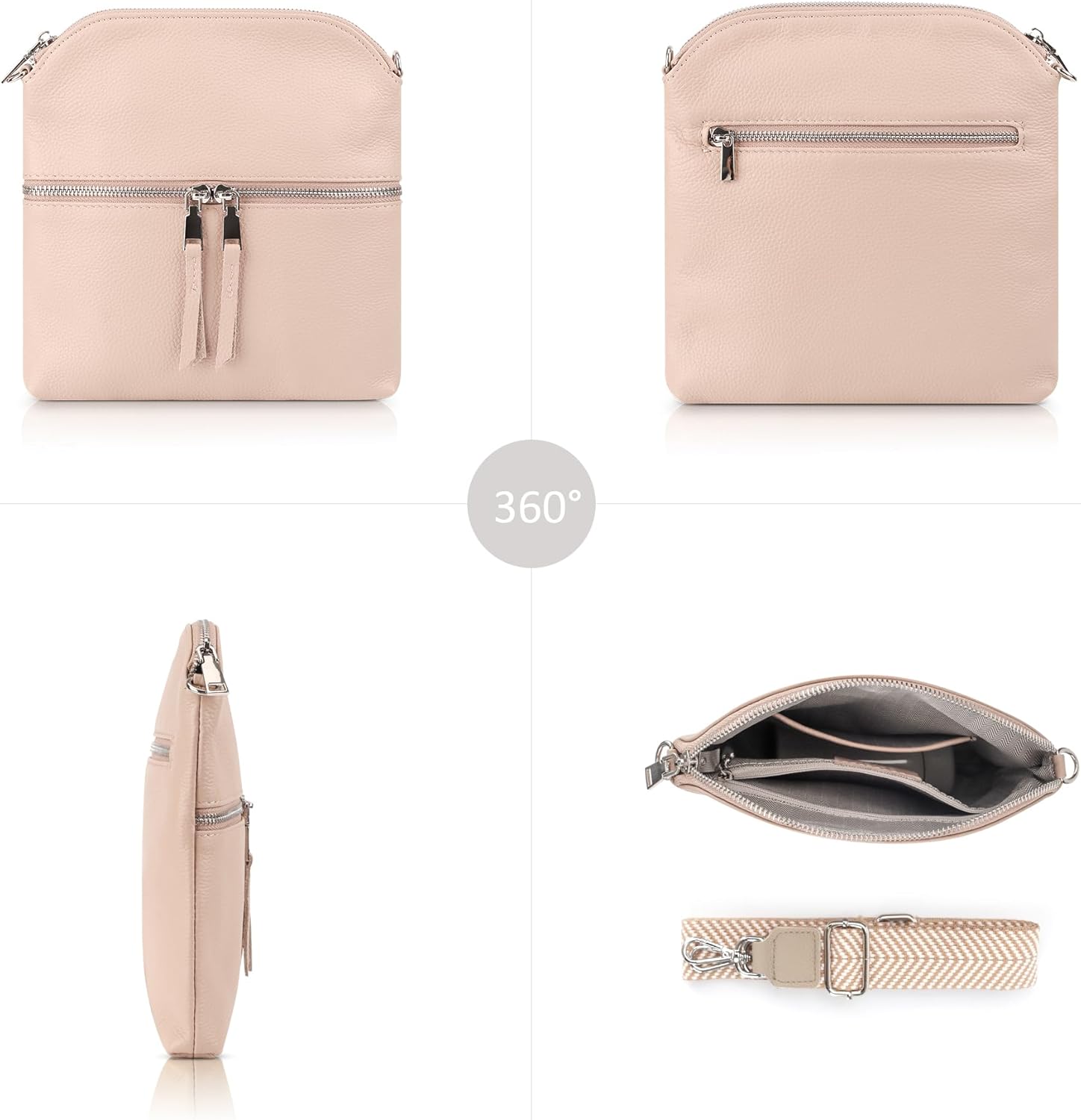 befen Genuine Leather Small Crossbody Purses for Women Travel Cross Body Bags Lightweight with Adjustable Shoulder Strap - Image 6