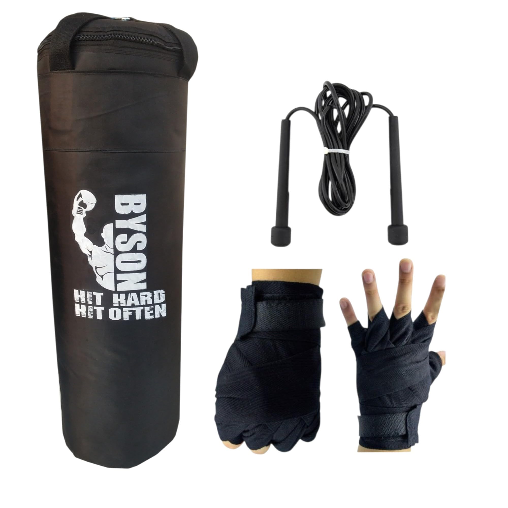 Hit Hard Strong Boxing Kit Set 30Inch Punching Bag HandWrap and SkipRope | Boxing Training, Heavy Bag-picture-21