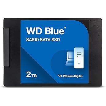 WD Blue SA510 SATA SSD 2TB 2.5" (Read up to 560MB/s, Write up to 520MB/s, Upgrade for PC/Laptop, 3 Month Trial from Dropbox P