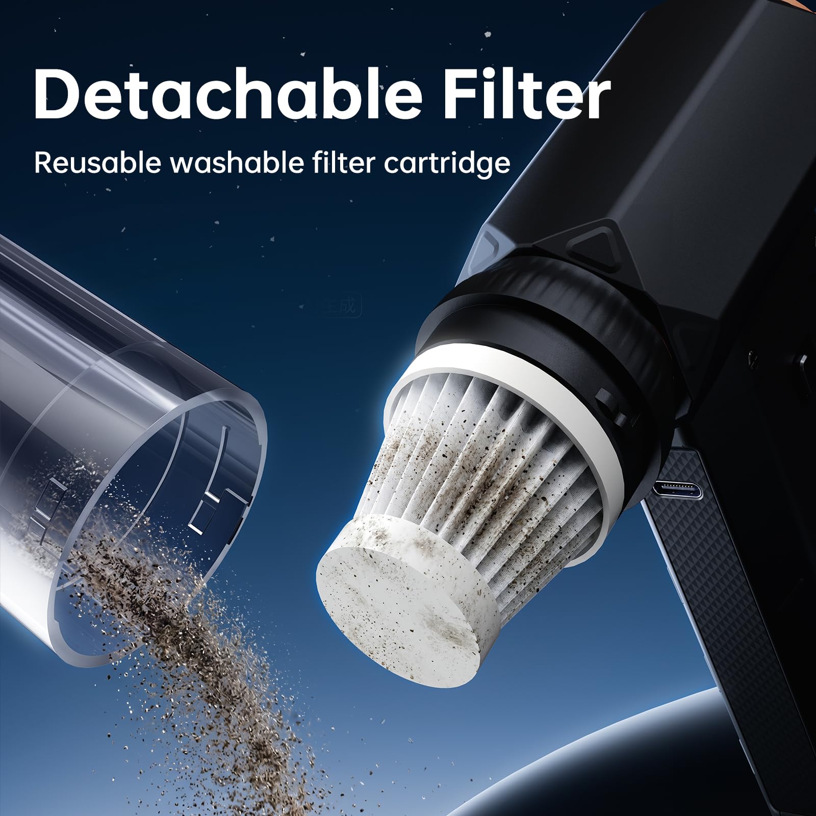 MUXNW Spolverino elettrico ad aria compressa: 8000 mAh ricaricabile, 100 velocità regolabile, soffiatore di polvere senza fili 3 in 1 per tastiera, PC, auto, barbecue, regalo ideale per uomini