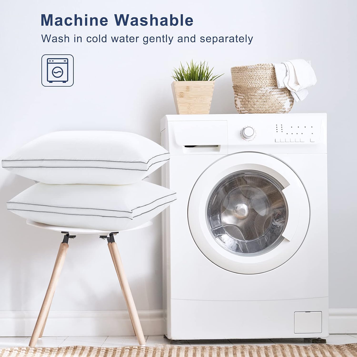 Lucian Bed Pillows for Sleeping 2 Pack, Cooling Pillows Standard Size Set of 2,Down Alternative Hotel Quality Pillow for Side Sleepers and Back Sleepers (19x25) : Home & Kitchen