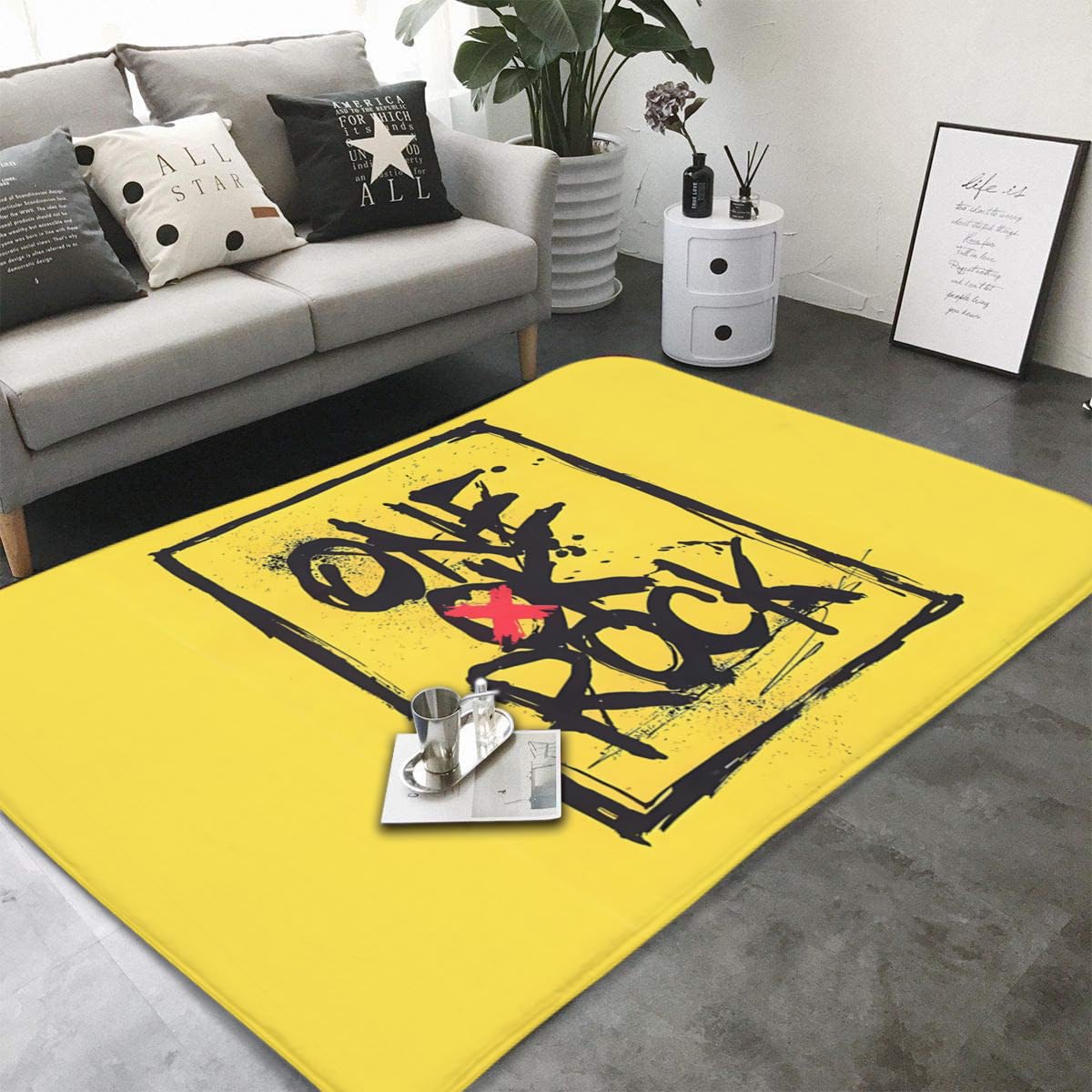 ONE OK ROCK ラグマット Mサイズ Amazon｜カーペット ワンオクロック One Ok Rock タイルマット