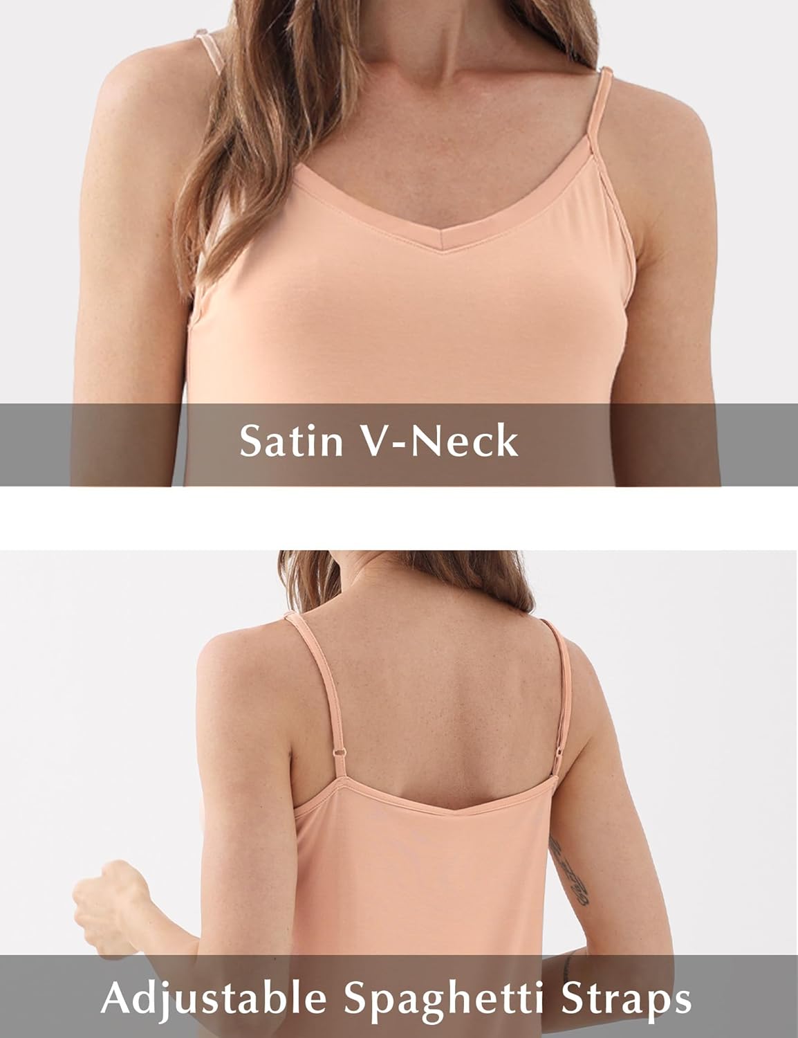 GYS Bamboo Viscose Women's Full Slips Adjustable Spaghetti Strap Soft Chemise Nightgowns - Image 5