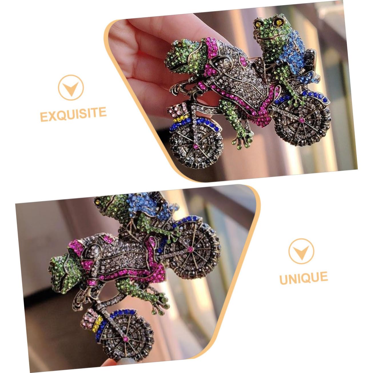 VALICLUD 2st Frosch Brosche Ästhetische Anstecknadel Damenbekleidungszubehör Retro-brosche Hutnadel Für Männer Broschen Und Anstecker Für Damen Frosch-stift Colorful Zink Legierung