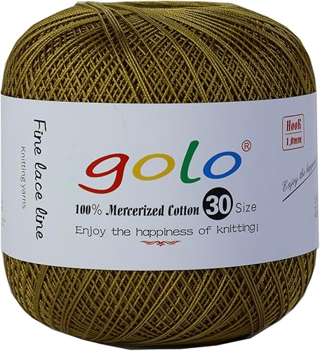 Miniatura 61 de golo Hilo de ganchillo para tejer a mano tamaño 30 hilo de tatuaje Hibiscus color-166 166-Hibiscu,oro 160,202 Azul Mar,203 Aguacate,206 verde,208