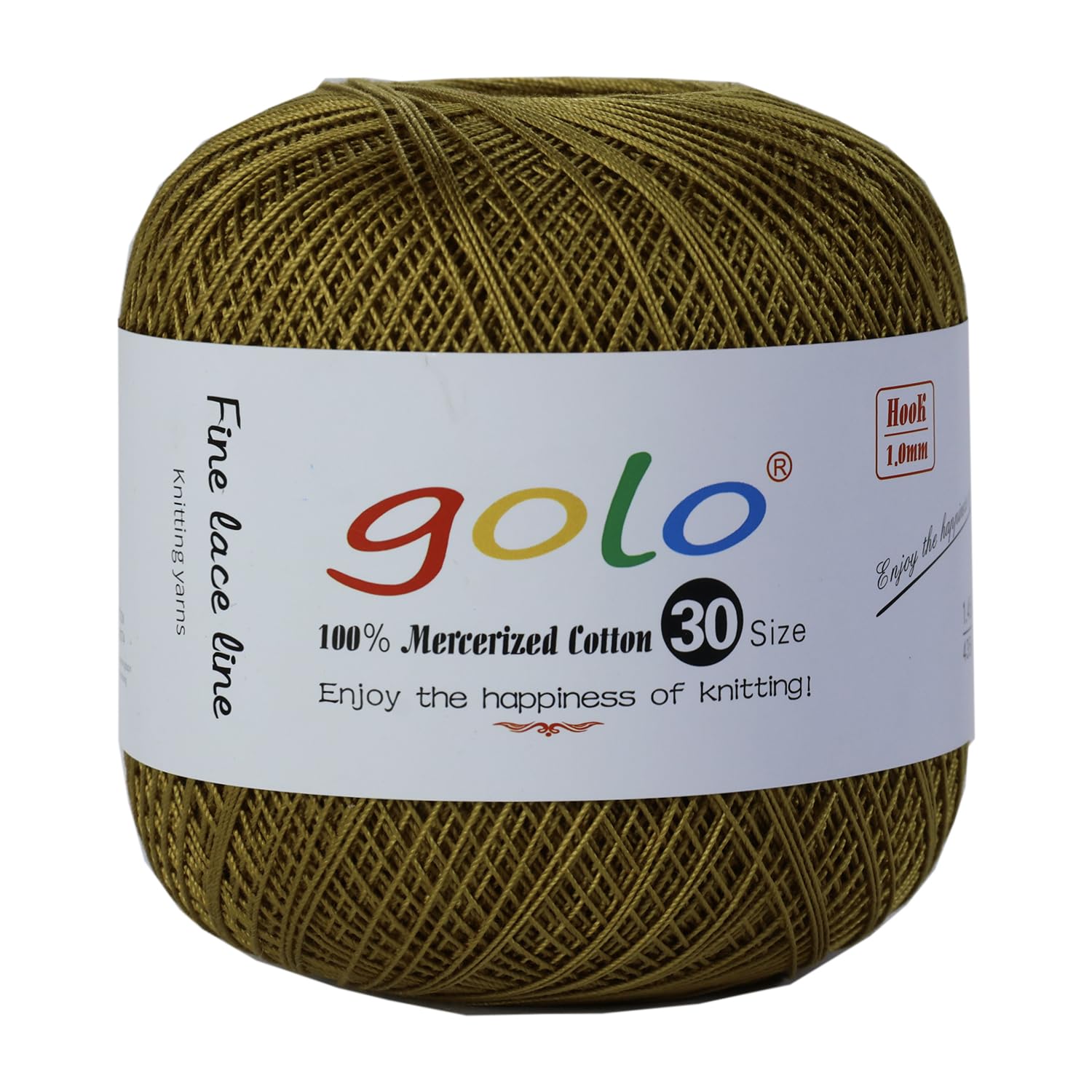 golo Crochet Thread Size 30 Yarn for Hand Kniting Yarn for Tatting Yellow Brown 270