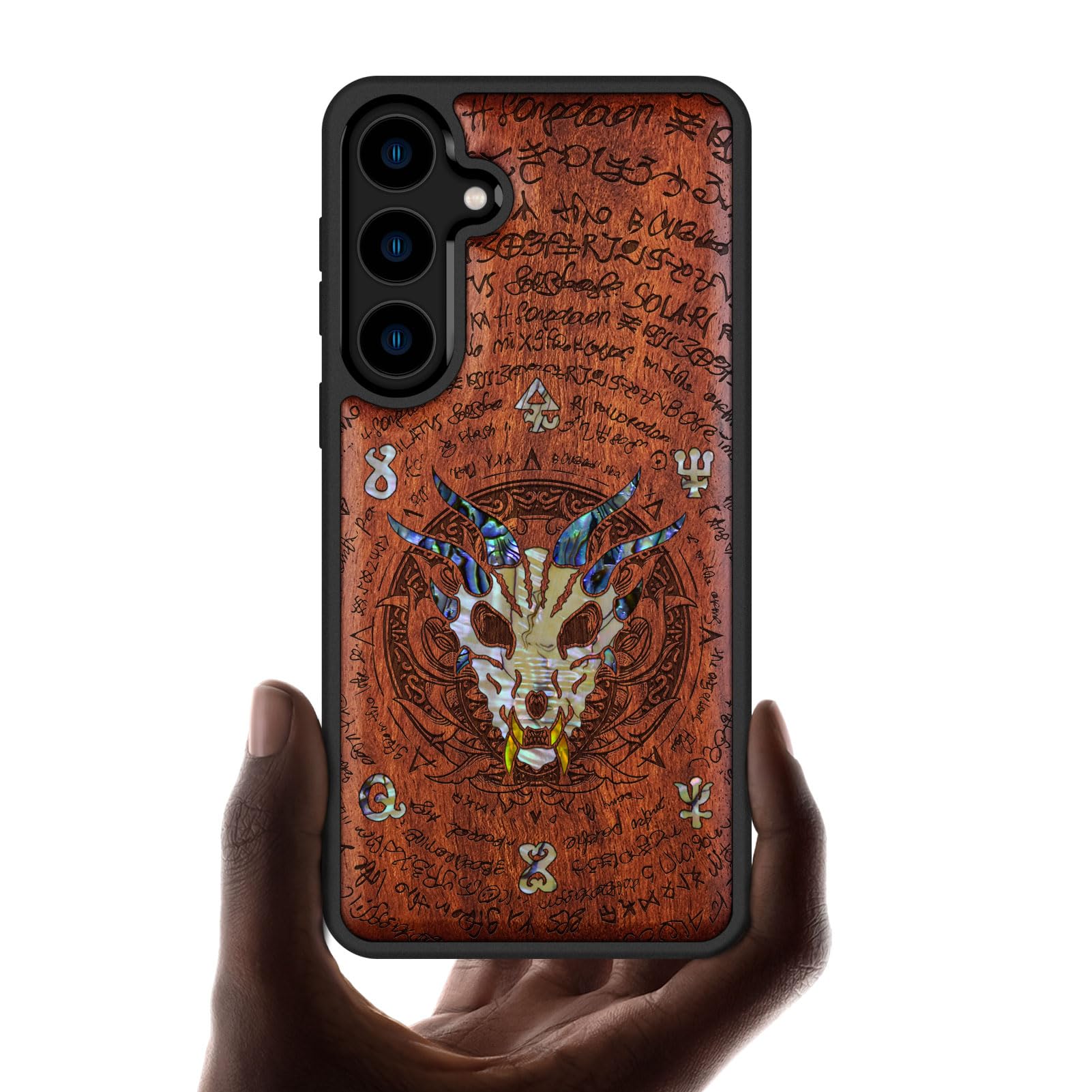 Coque Galaxy S24 Plus antichoc bois véritable anti-rayure nacre durable - 8