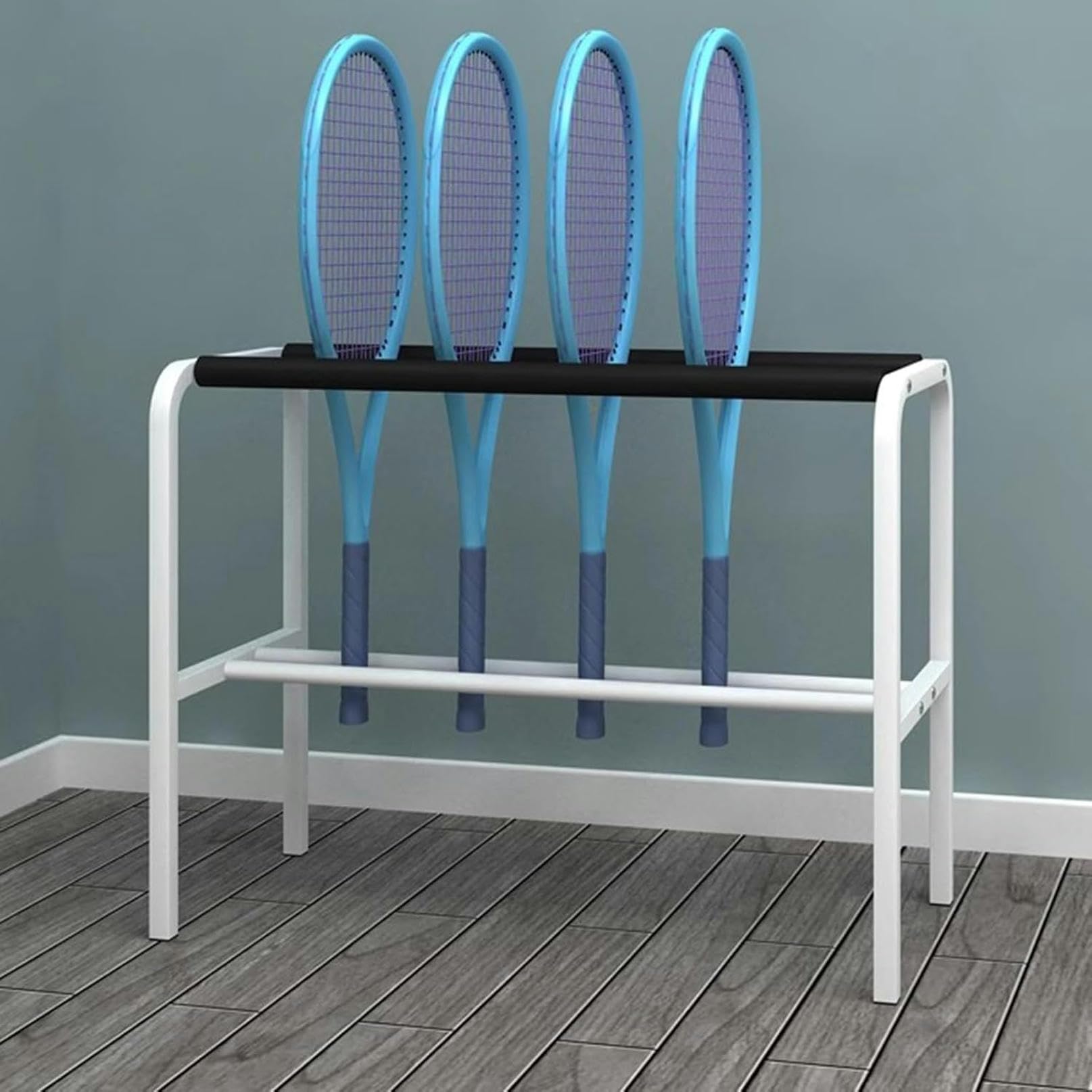 Support de raquette de tennis pour garage organisé et rangement de badminton