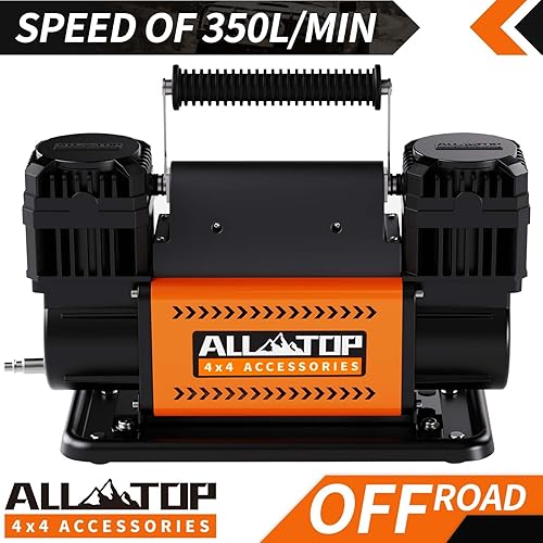 Miniatura 10 de ALL-TOP Compresor de aire de 12 V con panel de control LCD a presión objetivo preestablecida, inflador de bomba de aire 150PSI 12.35CFM para