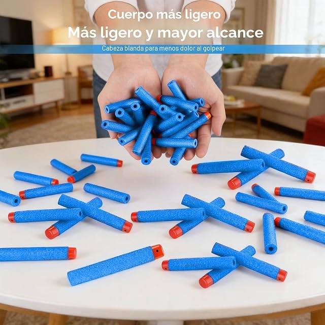 Foto 4 de 7 de 120 Piezas Dardos para Nerf, Dardos de Espuma de Recarga para Nerf N-Strike Elite Series Lanzadores