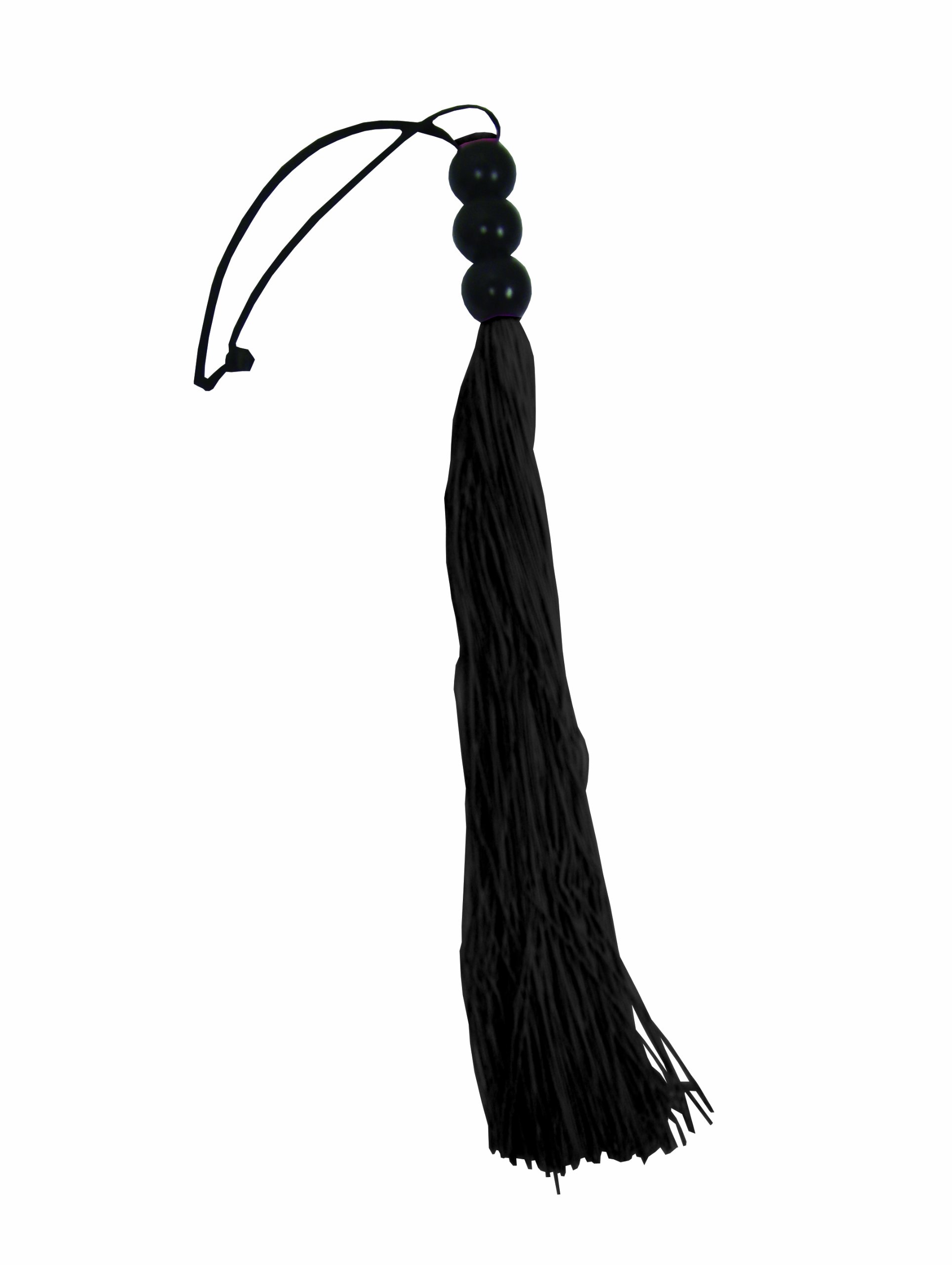 Sexe et Mischief Lanières en Latex pour un Fouet Noir 35 cm