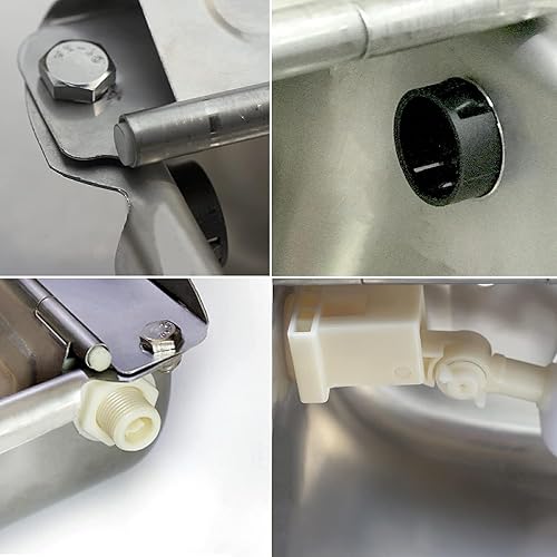 Miniatura 7 de BOAJF Cuenco de agua automático para perros de 3 galones con sistema de drenaje, dispensador automático de agua con válvula de flotador, canal de