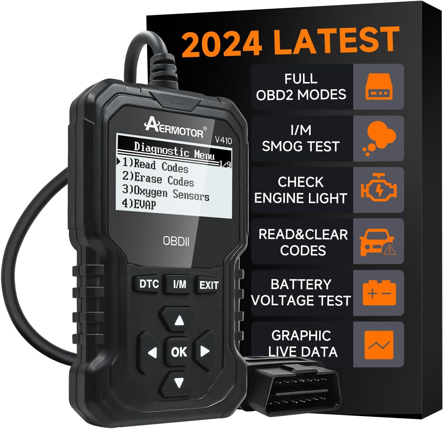 AERMOTOR V410 OBD2 Car Scanner Diagnostic Tool