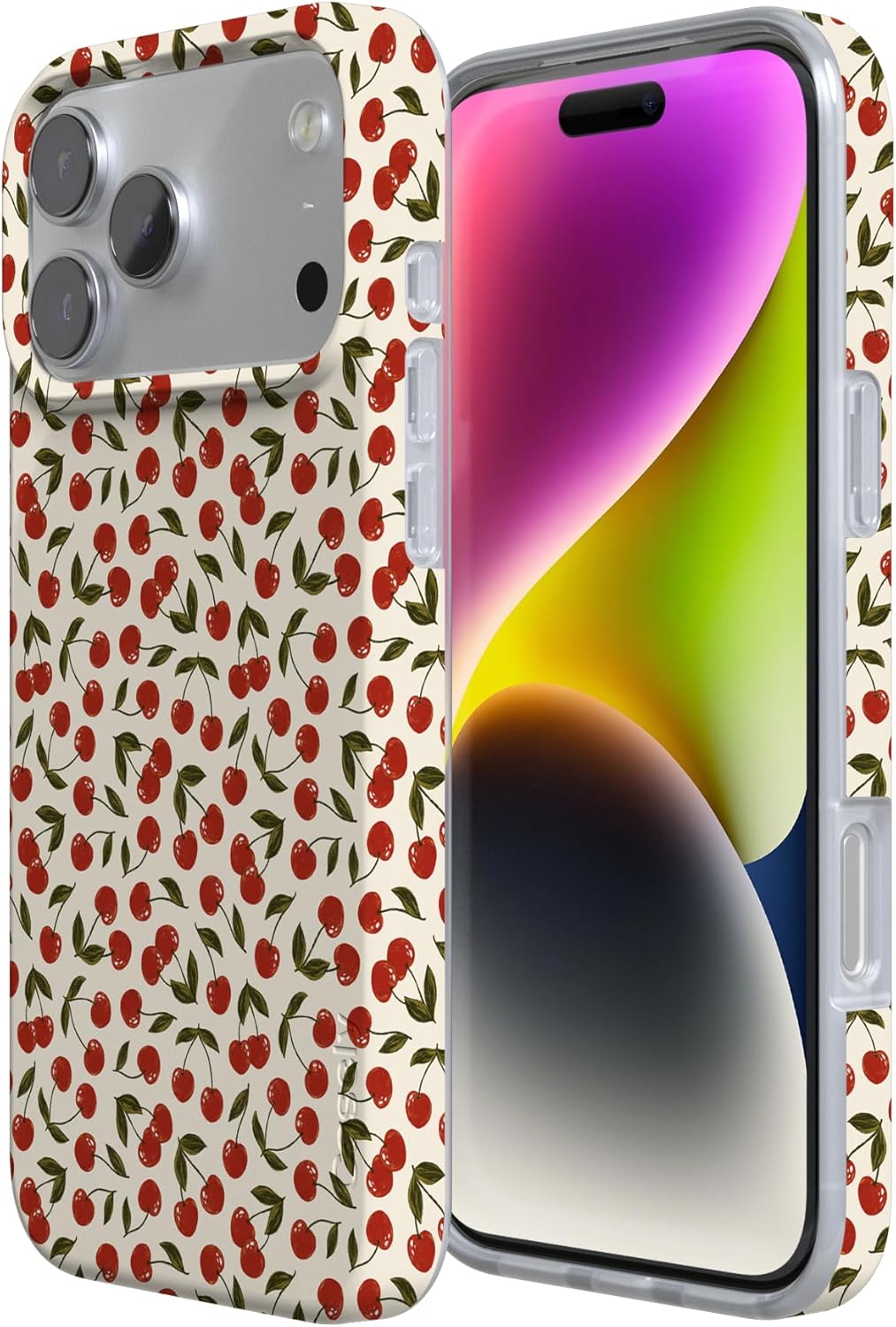 Casely iPhone 17 Pro Max Case | Cherry on Top | Red Cherries | Compatible with MagSafe | Classic Ultra Slim Design