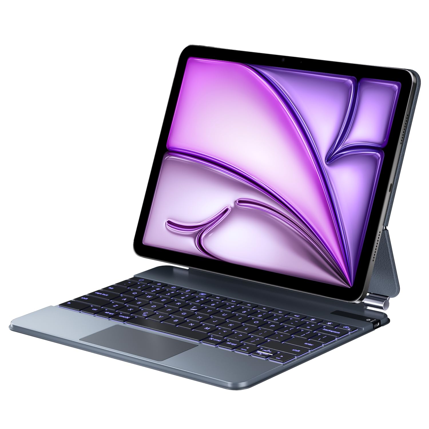 OYEEICE iPad Air 13 Inch Case with Keyboard (M2, 2024), Built-in Multi-Touch Trackpad, Magnetic Stand, Colorful Backlit Wireless Magic Keyboard Case for iPad Pro 12.9 (6th, 5th, 4th, 3rd Gen)