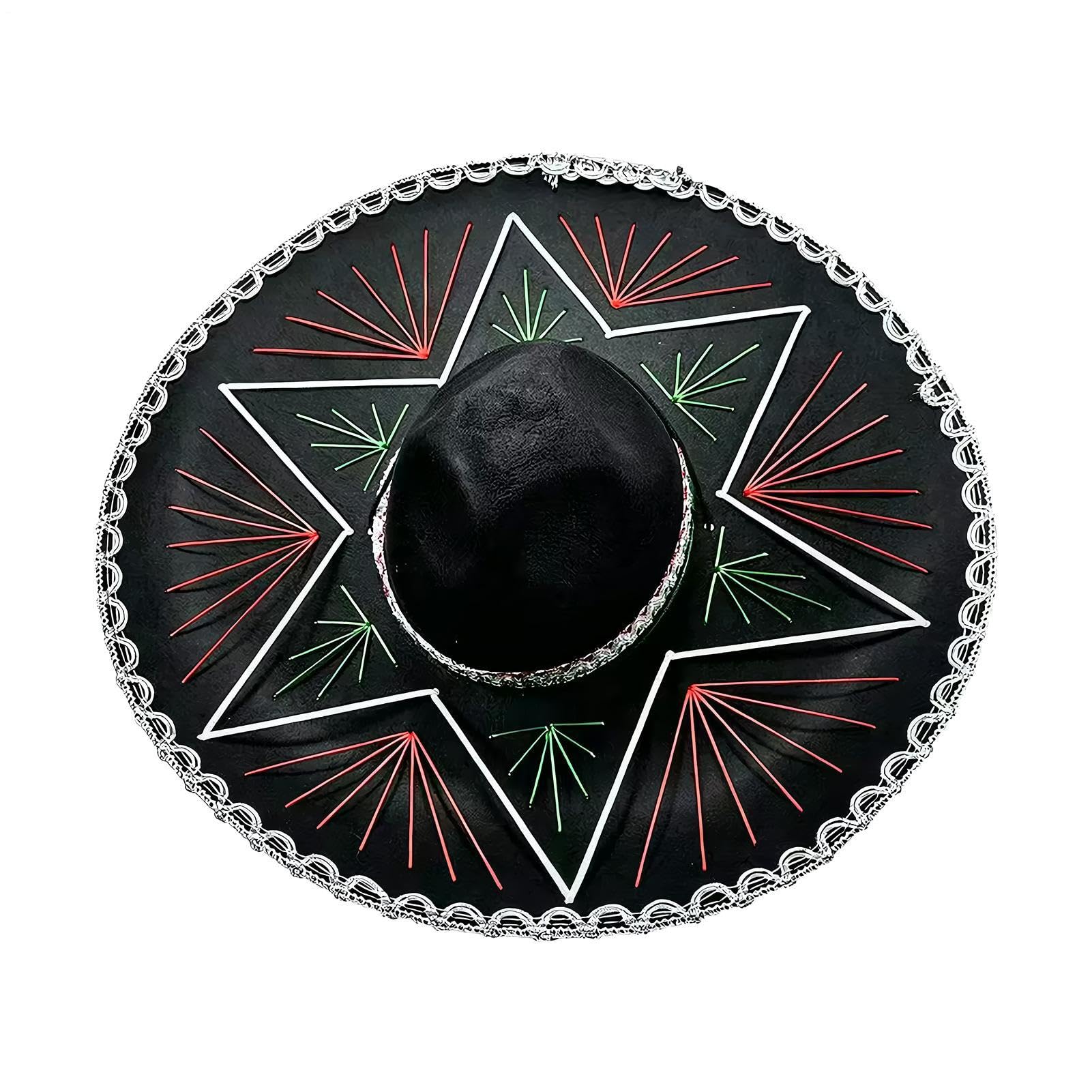 Sombrero Tradicional de Mariachi Accesorio Tradicional de Ala Ancha Grande