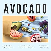 Vista 6 de Phantoscope Almohada Decorativa con Forma de Aguacate, Divertida Decoración del Hogar de Cojines con Forma de Frutas, Almohada Decorativa